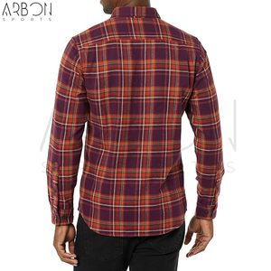 Camisas de Franela Hechas a Mano, Nuevas, de Manga Larga, Multicolores, Color Borgoña, con Bolsillos Delanteros en el Pecho, Buena Venta, Nuevo Ingreso, Mejor Precio - Product Image 2