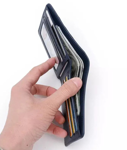 Portefeuille en cuir véritable pour homme, porte-billets fin, pince à billets, organisateur d'argent, vente en gros, qualité supérieure, portefeuilles personnalisables pour homme - Product Image 5