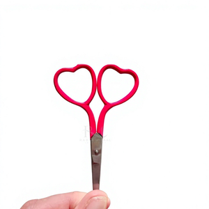 Tijeras para manicura en forma de corazón, color rosa y verde real, de acero inoxidable, para cortar cutículas, herramienta de belleza duradera, para diestros - Product Image 1