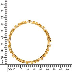 Elegant 14k Yellow Gold Lab Grown Diamond Brilliant Cut Women's Classic <b>Bangle</b> <b>Bracelet</b> Intricate Openwork Lattice Design - Product Image 4