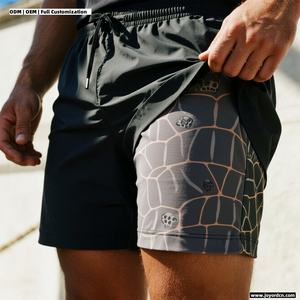 Custom <b>Mens</b> Swimming Trunks 2 in 1 Quick Dry Beach <b>Shorts</b> With Sublimation Printing <b>Compression</b> Boxer Liner Swim Trunks <b>Men</b> - Product Image 6