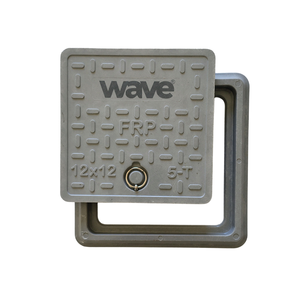 ฝาปิดท่อระบายน้ำ FRP แบบสี่เหลี่ยม ขนาด 12x12 นิ้ว ฝาครอบสำหรับงานก่อสร้าง ฝาปิดแบบแข็ง ขนาด 300x300 มม. วัสดุ SMC DMC รับน้ำหนักได้ 3 ตัน - Product Image 4