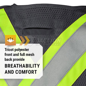 Gilet de sécurité léger à fermeture éclair en nylon et polyester, prix de gros, gilet de sécurité à bas prix - Product Image 6