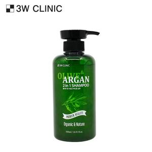 Shampoo hydratant 2-en-1 à l'huile d'olive et d'argan bio 3W Clinic 500ml Soin capillaire liquide - Product Image 1