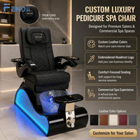 Fauteuil de pédicure professionnel pour salon de manucure, avec massage des pieds, inclinable électriquement, sans tuyauterie, avec brumisateur