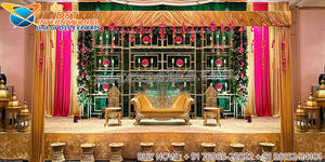 Wedding Stage Leaf Design Metal <b>Backdrop</b> Stand Wedding <b>Backdrop</b> <b>Party</b> Decor Metal Stand Shiny Decorate Wedding <b>Backdrops</b> Stand - Product Image 3