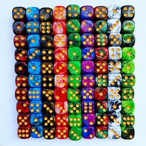 HANDMADE RESIN PATTERN ECO-friendly Portable 6 Sided Acrylic Round Corner Standard Game D6 <b>Dice</b> for Yahtzee Game - Product Image 6