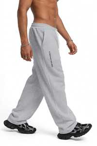 ONETEN APPAREL กางเกงวอร์มผ้าฟลีซสีเทาสำหรับผู้ชาย เอวยางยืด มีเชือกผูก ลำลอง พิมพ์ลายตัวอักษร ใส่ได้ในฤดูใบไม้ร่วง - Product Image 3