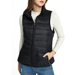 Gilet matelassé respirant pour femme avec rembourrage léger, col montant et fermeture éclair intégrale - Product Image 2