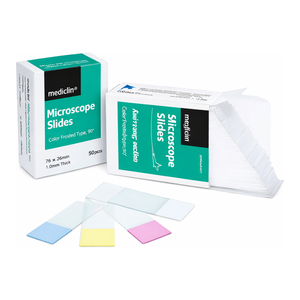 แผ่นแก้วไมโครสโคปสีฝ้า ขนาด 76x26 มม. ขอบเจียร 90 องศา สำหรับการระบุตัวอย่างทางการแพทย์ - Product Image 2
