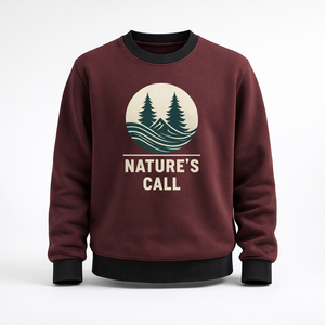 Custom <b>Mens</b> Anti-Wrinkle Crewneck Sweatshirt Premium Fleece Regular Full Sleeve 100% Polyester Knitted Nature Graphic <b>Pullover</b> - Product Image 1