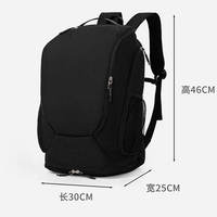 Sac à dos cylindrique tactique noir résistant à l'eau MOLLE pour activités de plein air