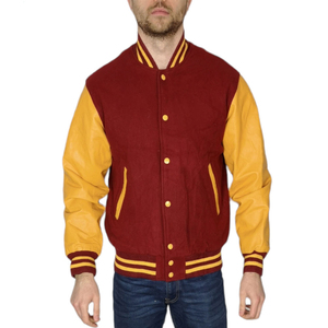 Custom Wool Body Full Sleeves Baseball Varsity Jacket Lightweight Blank <b>Men</b> Wear Baseball Letterman Work Jacket - Product Image 2