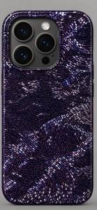 Coque de téléphone à pompons perlés pour iPhone Apple, noir minuit, style doux, taille personnalisée, collection printemps - Product Image 1