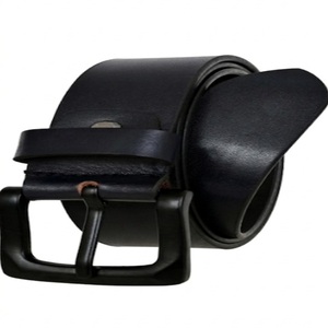 Cinturón Casual de Cuero de Grano Completo Negro, Marrón y Bronceado para Hombre con Hebilla Metálica de Níquel o Latón, Cinturón para Jeans - Product Image 5