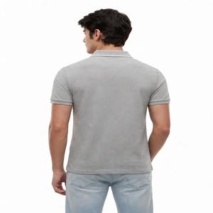 Camiseta Polo de Algodón Gris para Hombre, Manga Corta, Informal, Verano, Corte Ajustado, Personalizable, Lisa, Básica, Fabricante de Ropa - Product Image 2