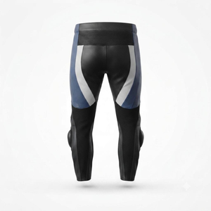 Pantalon de moto unisexe gris en cuir, color-block, imperméable, équipement de protection pour la conduite, toutes saisons, coupe adulte - Product Image 5