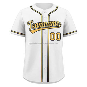 Maillots de baseball pour hommes OEM, chemises boutonnées à manches courtes, style hipster, hip hop, uniformes sportifs, maillots de baseball personnalisés - Product Image 6