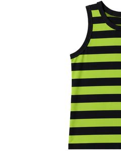 <b>Lime</b> <b>Green</b> Black Striped Men Cotton Tank <b>Top</b> Sleeveless <b>Vest</b> Casual Summer Gym Fitness Shirt Breathable Loose Fit Streetwear <b>Top</b> - Product Image 3
