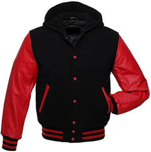 New Collection Custom Men's Winter Baseball Varsity <b>Jacket</b> Stylish Woolen Sleeves <b>Thin</b> Thickness <b>Waterproof</b> Windproof Breathable - Product Image 4