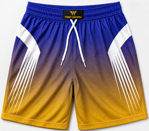 Men's Mesh Athletic Shorts <b>Mid</b> Waist Elastic Waist Quick Dry 100% Polyester Double <b>Layer</b> Sublimation Leopard Print - Product Image 1