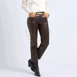 Pantalones de Cuero para Mujer, los Más Vendidos, al por Mayor, Personalizados, Ajustados, de Color Sólido, Transpirables, Casuales - Product Image 2