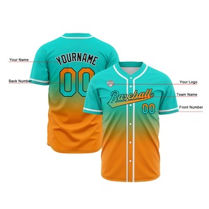 Uniforme de Béisbol Personalizado por Sublimación, Uniforme de Equipo con Botones Completos, Cuello en V, Logotipo Personalizado, Nombre y Número, Proveedor OEM, 100% Poliéster, Hecho en EE. UU. - Product Image 4