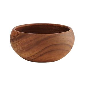 ชามไม้ทำด้วยมือสำหรับอาหารเย็น100% ชามเสิร์ฟขนาดใหญ่เคลือบกันน้ำภาชนะใส่สลัดผลไม้ชามตกแต่งหรูหรา - Product Image 1