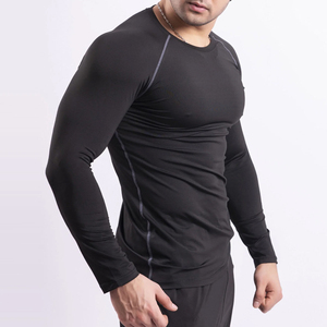 Wholesale Premium Regular Sleeve <b>Compression</b> <b>Shirts</b> <b>for</b> <b>Men</b> Front Breathable Spandex/Polyester Gym Running Clothes Made Pakistan - Product Image 5