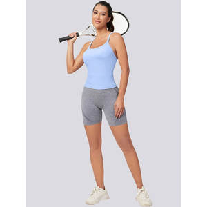 Mono elástico de verano sin mangas con cuello redondo y bajo ajustado acanalado, elegante body para mujer - Product Image 1