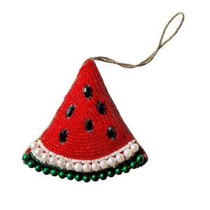 Handmade Boho Beaded Bag Charm <b>Keychain</b> Durable <b>Leather</b> Strap with Intricate Bead Embroidery Work Indian Fashion Style Accessory - Product Image 4