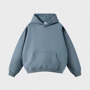 เสื้อฮู้ดโอเวอร์ไซส์ทรงหลวม คอสูง ผ้าฝ้ายเฟรนช์เทอร์รี่ 100% สำหรับฤดูหนาว ยี่ห้อ OEM รุ่น Unisex - Product Image 6