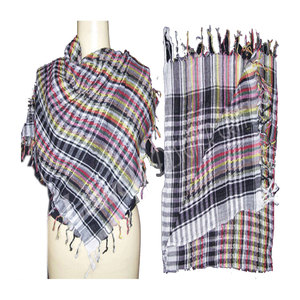 Unisex Fashion Shemagh Neck Scarf <b>Wrap</b> Cotton Arafat Scarf HOT Printed Checkered Pattern Tactical Desert Keffiyeh Shawl <b>Head</b> - Product Image 4
