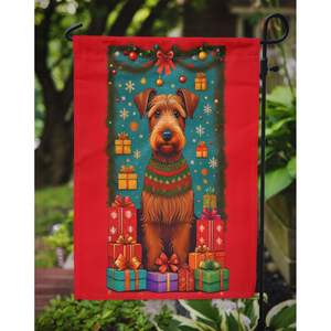 Irish Terrier Holiday Christmas Garden Flag Multicolore Décoratif Yard & Lawn Sign pour Patio Artwork Mailbox Flower Beds Banner - Product Image 3