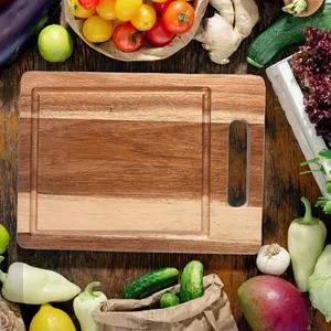 Solid Wooden Chopping <b>Board</b> with Handle Multipurpose Kitchen Cutting <b>Board</b> Durable Food Prep <b>Board</b> Modern Kitchen <b>Tool</b> - Product Image 6