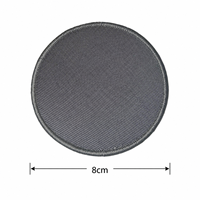 Patch en tissu denim sergé Dreadmark Circle avec bordure Merrow, feutre non tissé fait main, crochets et boucles à coudre, pour textiles de maison vierges