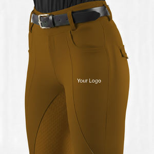 Leggings de equitación elegantes para mujer, de alta elasticidad, con asiento de silicona, pantalones de equitación de ajuste moderno - Product Image 1