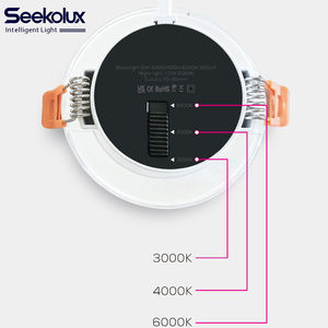 Plafonnier LED pour bureau à domicile, 3000K-6000K, lumière nocturne, gradation, IP44, rond, 6W, interrupteur à bascule, COB, encastré, plafonnier LED - Product Image 3