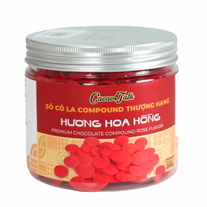 Botones de Chocolate Compuesto de Primera Calidad para Galletas y Bizcochos de Panadería, HALAL OEM/ODM, Botones de Chocolate Compuesto de Rosa, Cacao 1KG - Product Image 1