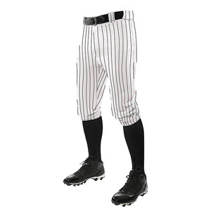 Pantalon de baseball professionnel OEM rouge, couleur unie, respirant, style classique, pour entraînement sportif, avec ceinture et crampons, vente en gros, softball - Product Image 2