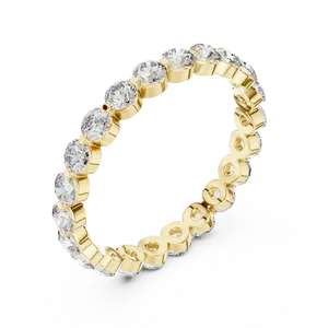 Anillo de Eternidad Grande y Redondo con Diamantes Cultivados en Laboratorio, en Oro Sólido de 10K, 14K o 18K, Unisex, Color E, Regalo de Aniversario - Product Image 2