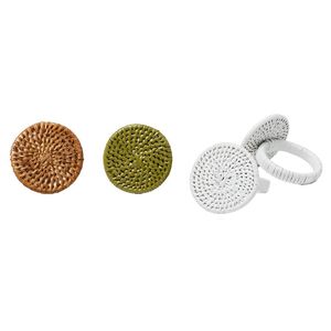 Flower Shape Bamboo Napkin Ring Bohemian Eco Friendly 5 Cm Width <b>Party</b> <b>Table</b> Decoration Accessory - Product Image 5