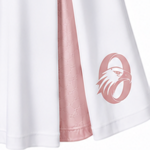 Ensemble d'uniformes de cheerleading sans manches sublimés blancs corail – Haut et jupe athlétiques pour équipe, tenue de sport pour entraînement, performance et compétition - Product Image 4