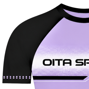 Custom Lavender Black Raglan Sports <b>Jersey</b> <b>Short</b> Sleeve Crew Neck Lightweight Breathable Athletic Training Team Uniform Shirt - Product Image 3