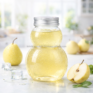 Bouteille en PET de 500 ml en forme de gourde avec bouchon à vis, étiquettes personnalisées pour thé au lait et jus - Fabricant vietnamien - Product Image 1