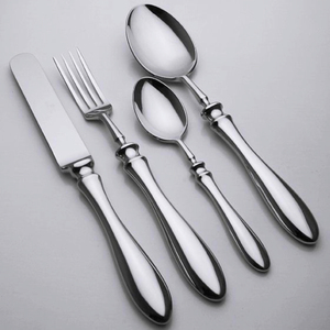 Ensemble de couverts classiques en acier inoxydable, 4 pièces, couteau, fourchette, cuillère à soupe, cuillère à café, couverts élégants et polis pour la maison, le restaurant, la salle à manger - Product Image 1