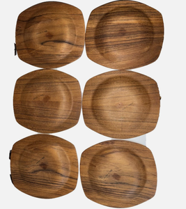 Ensemble de service en bois écologique de style vintage, finition artisanale, vaisselle en bois durable par glowin fashion, ensemble de vaisselle en bois - Product Image 2