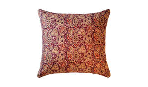 Funda de Cojín de Algodón Estampada a Mano con Ribete, 100% Algodón, Color Rosa Sandía, para Sofá, Cama y Decoración del Hogar - Product Image 6