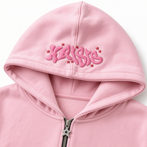 Sudadera con Capucha Rosa Wild Kratts, con Cierre, Estampado Puff, Estilo Urbano, Unisex, Felpa, Corte Regular, para Otoño - Product Image 3