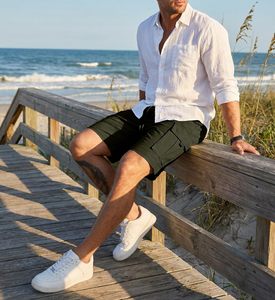Men's Olive Green Cargo Shorts Men’s Premium Summer Shorts Breathable Lightweight Fabric for Casual & Outdoor Wear - Product Image 4